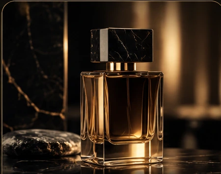 Luxury designer perfume presentation