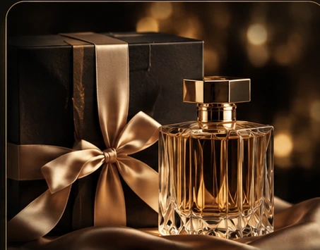 Luxury perfume gift presentation